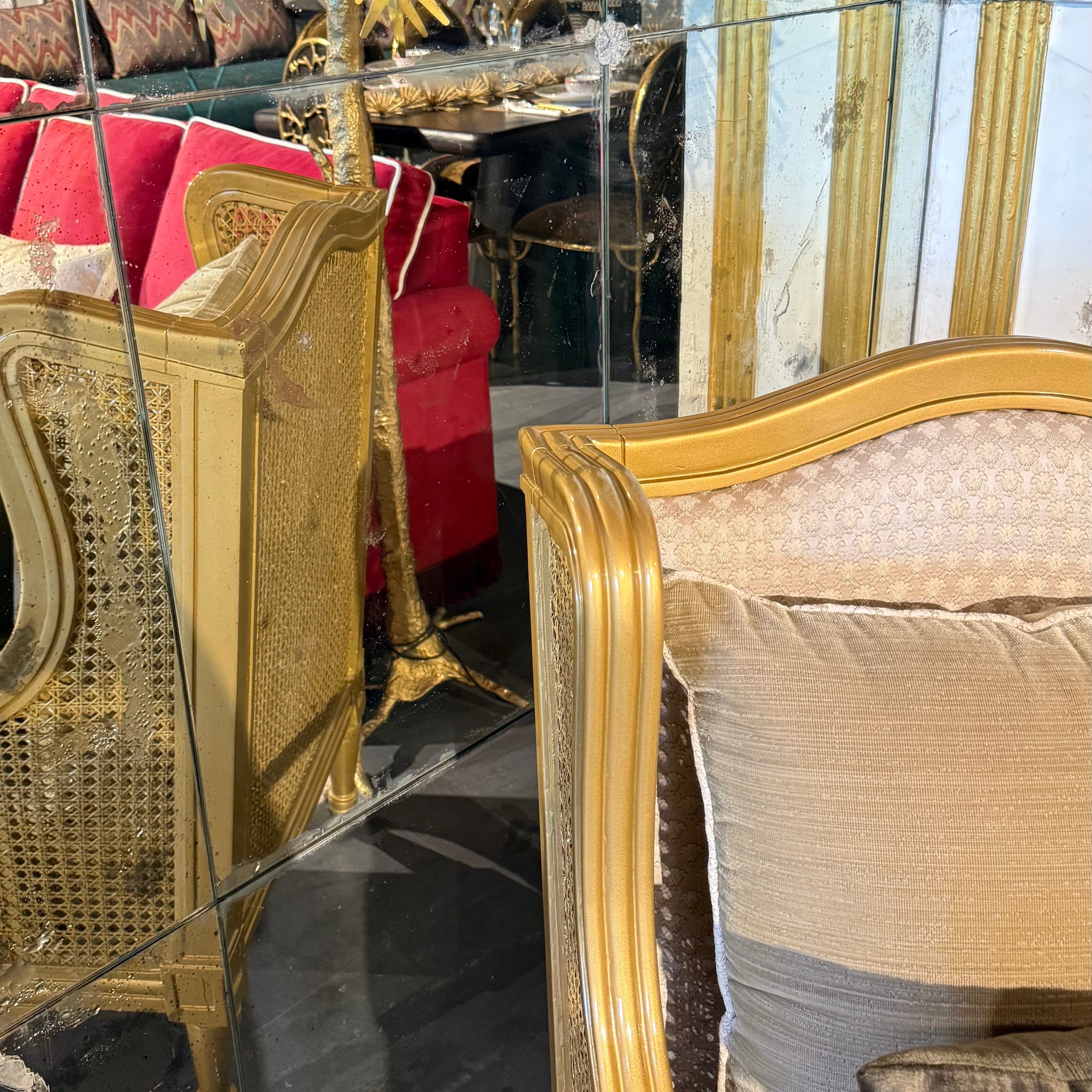 Sonarvan gold cane sofa